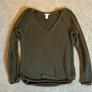 H&M Women’s Knit Sweater, Medium, Olive Green